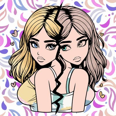 realistic girl split