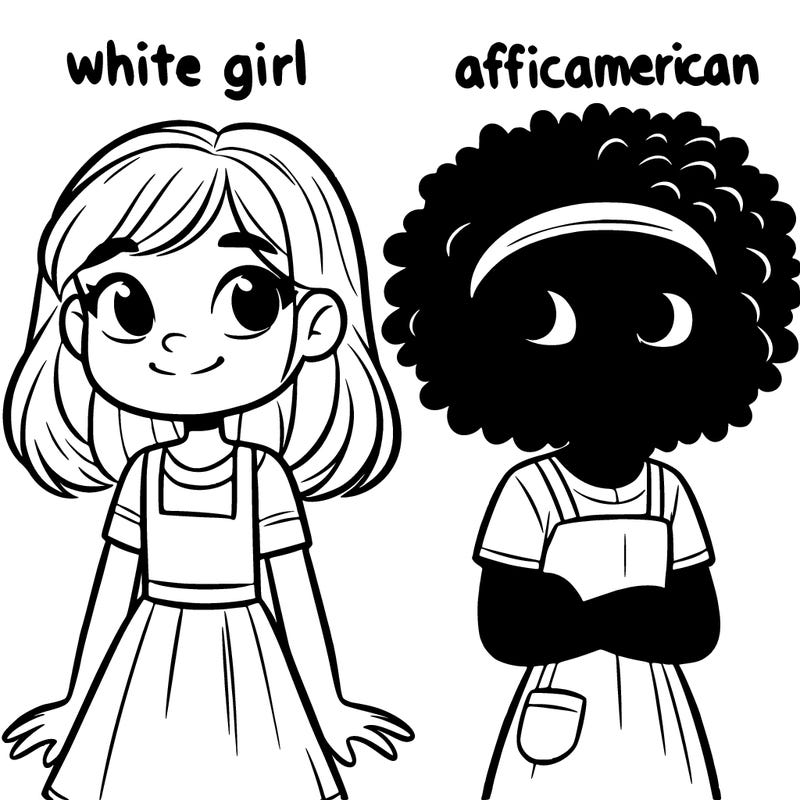 white girl and african american girl