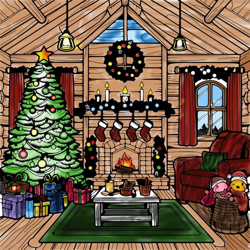 christmas house interior