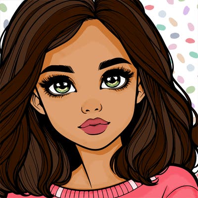 realistic girl whith cute eyes