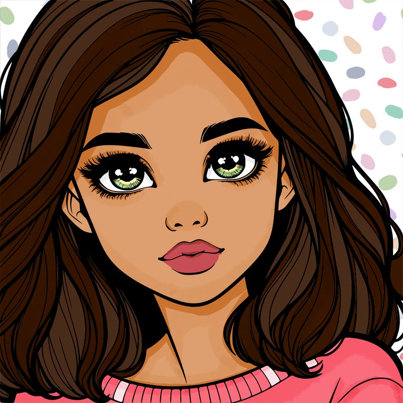 realistic girl whith cute eyes