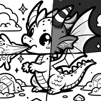 a dragon with wings shooting ice out of its mouth cute