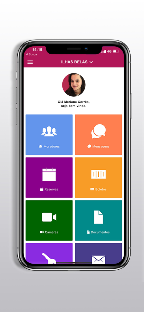 Winker - 居住者、メッセージ、防犯カメラなど、さまざまな管理機能が表示されたWinkerアプリのホーム画面ダッシュボード