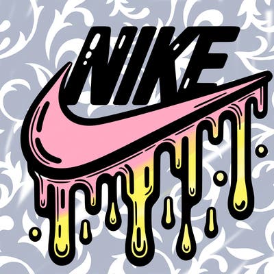 dripping nike logo