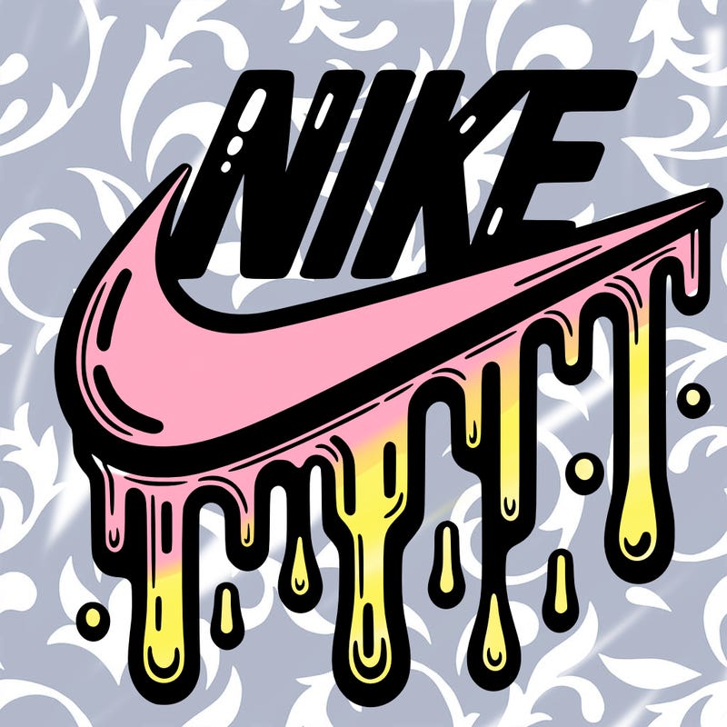 dripping nike logo