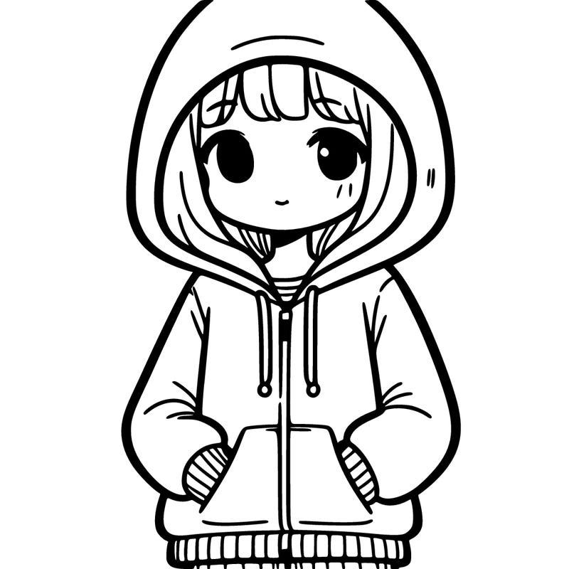 girl in hoodie