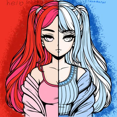 realistic girl split