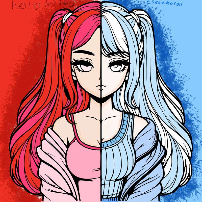 realistic girl split