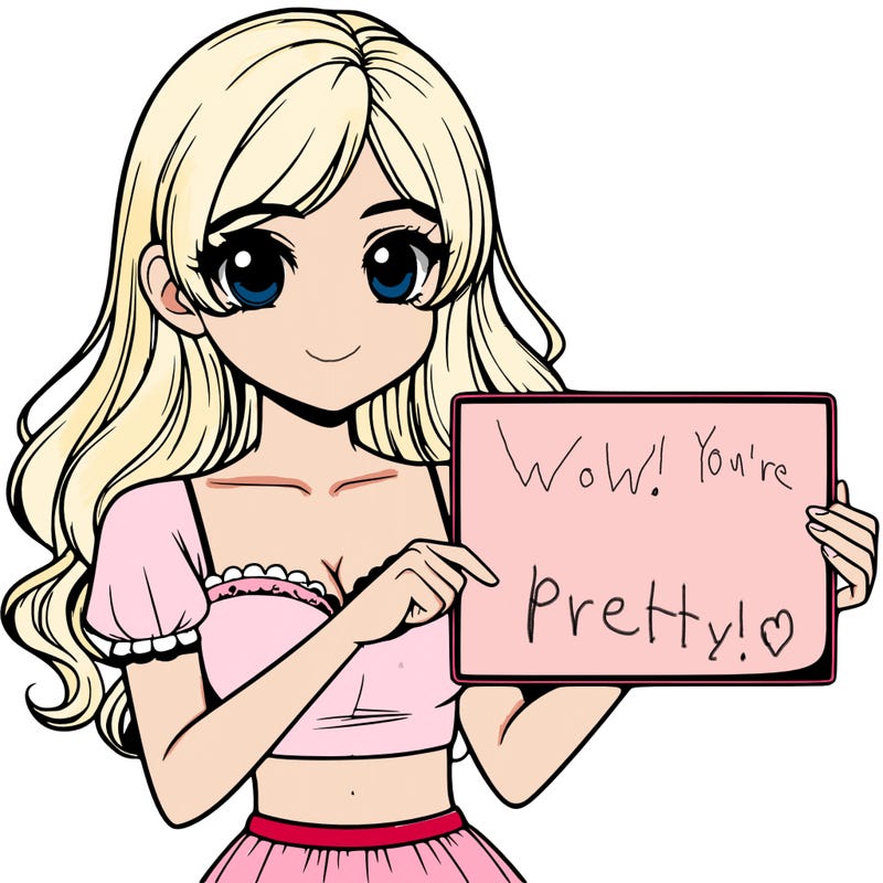 realistic pretty girl holding blank sign