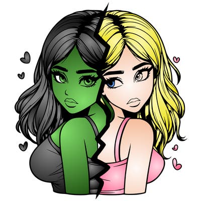 realistic girl split