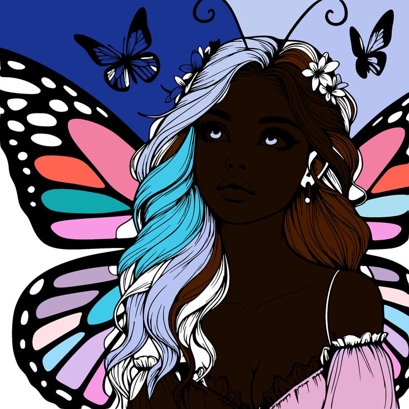 butterfly fairy realistic girl