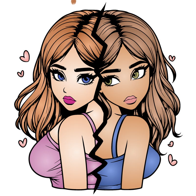 realistic girl split