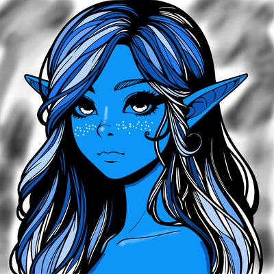 elf girl realistic dark fantasy