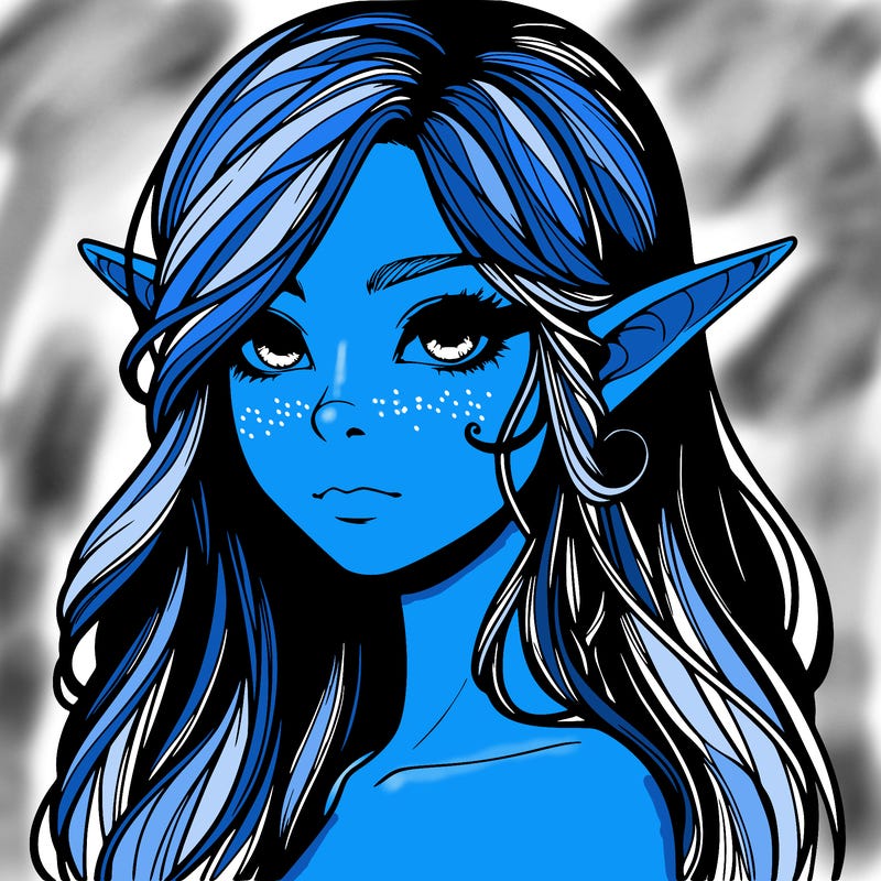 elf girl realistic dark fantasy