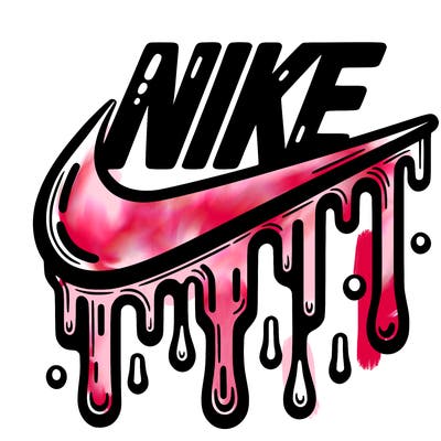 dripping nike logo