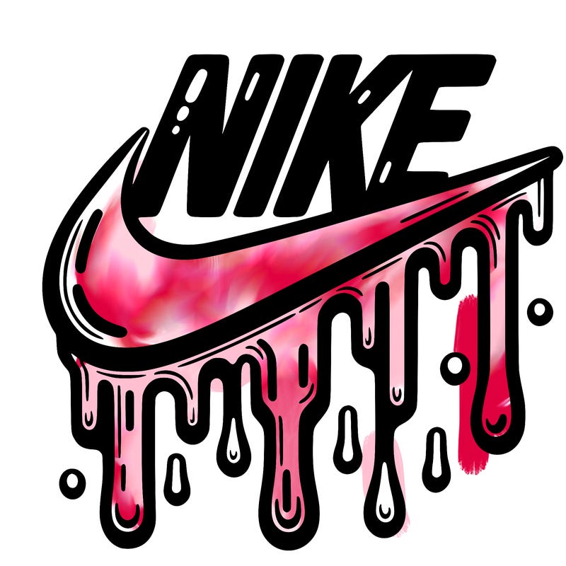 dripping nike logo