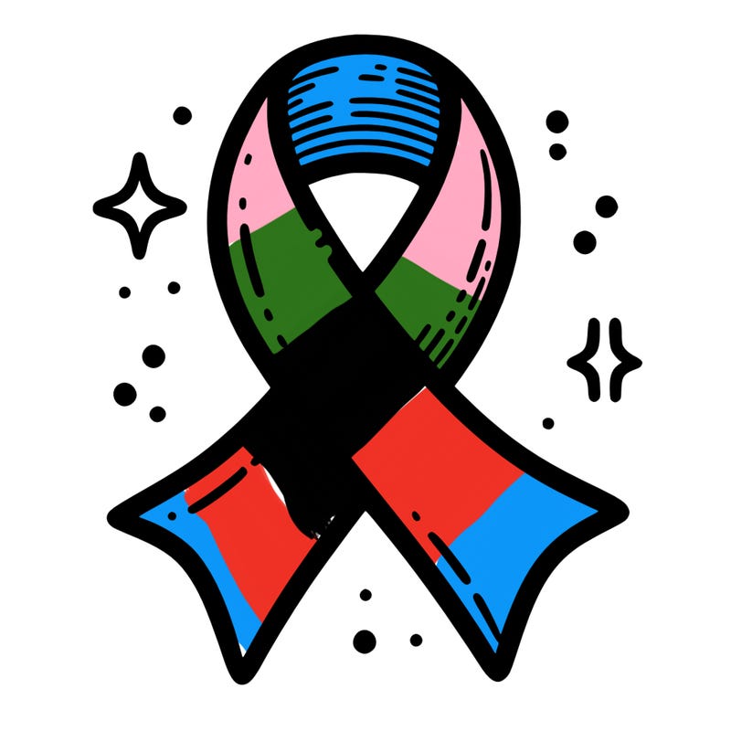 ribbon symbol of national breast cancer awareness month