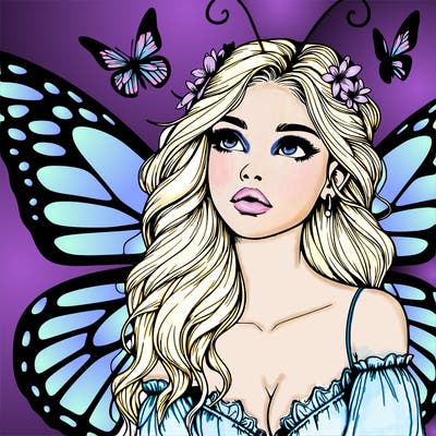 butterfly fairy realistic girl