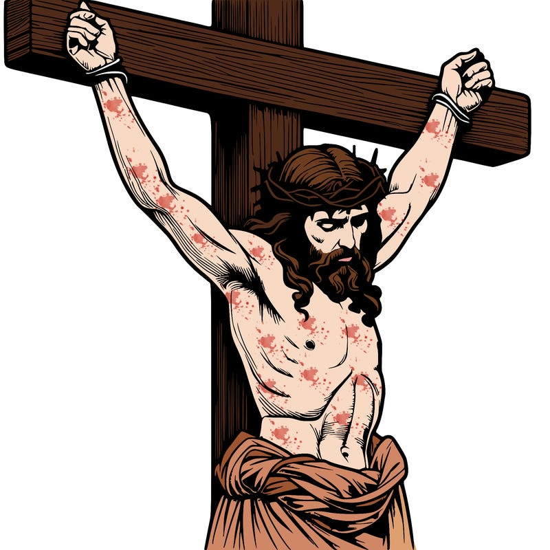 jesus realistic on the cross
