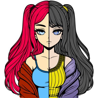 realistic girl split