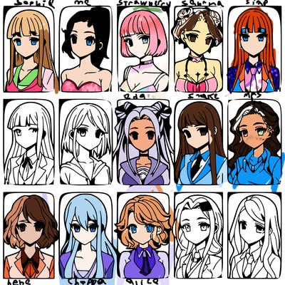 girls that look diffrent anime