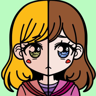 a split of a girl