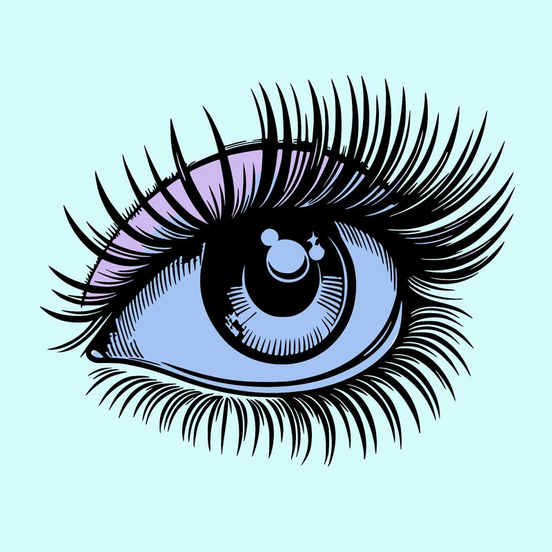 realistic eye long eylashes