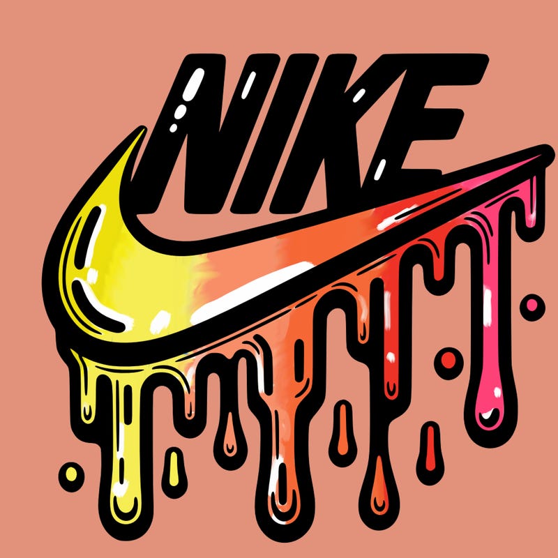 dripping nike logo