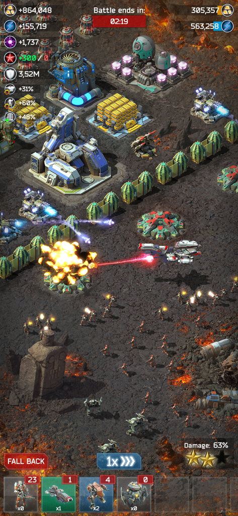 Battle for the Galaxy War Game - Angriff auf eine futuristische Basis mit Robotern und Raumschiffen in Battle for the Galaxy