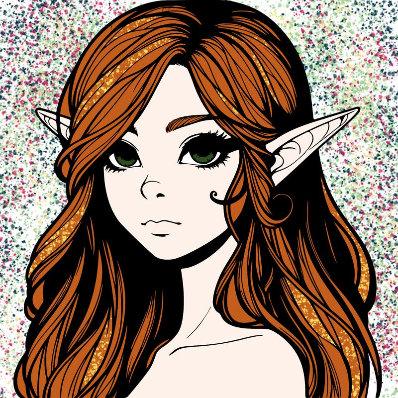 elf girl realistic dark fantasy