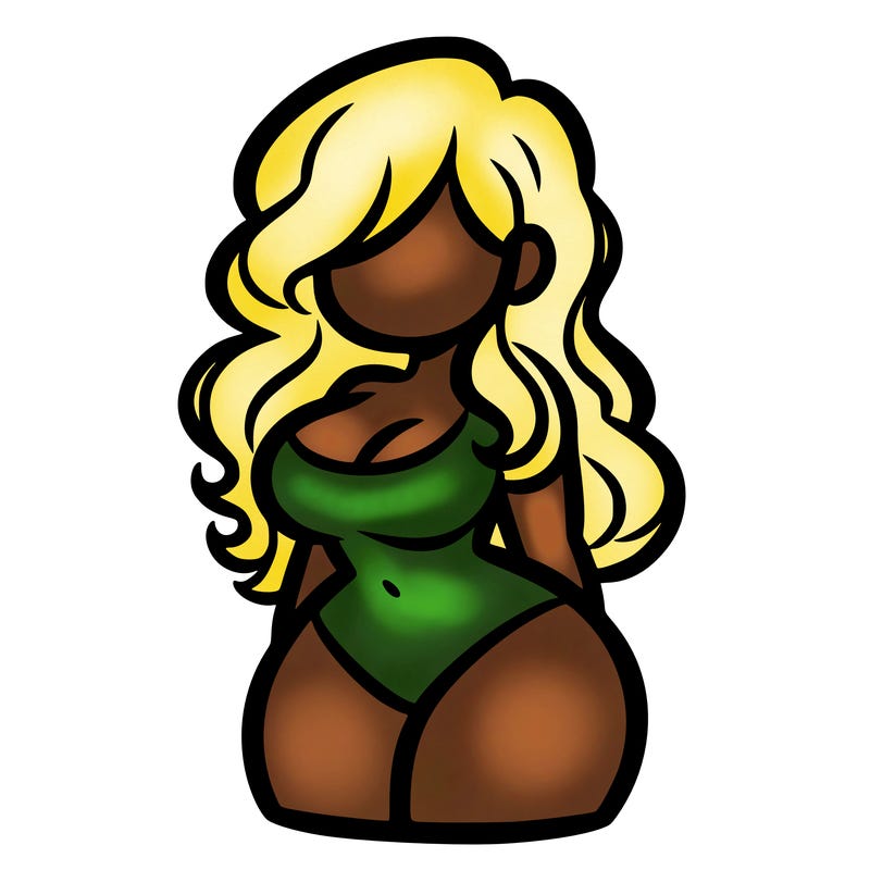 curvy woman with hair