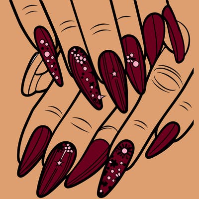 nails with a design