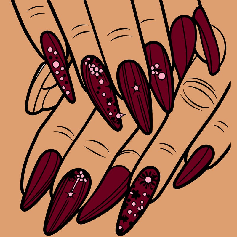nails with a design