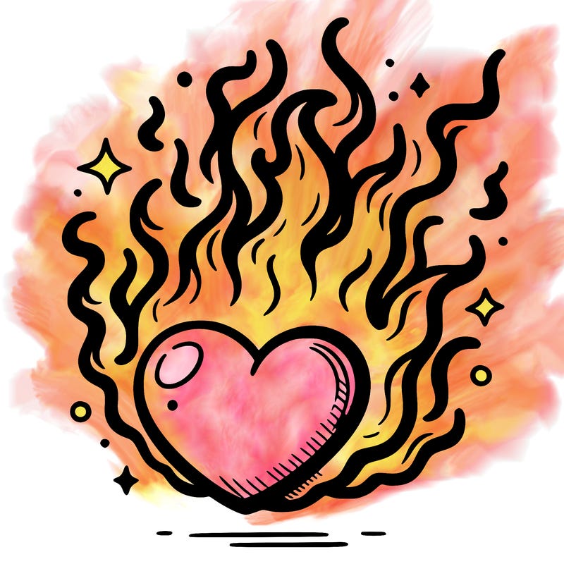 flaming heart