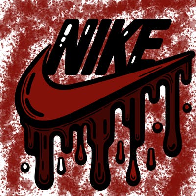 dripping nike logo
