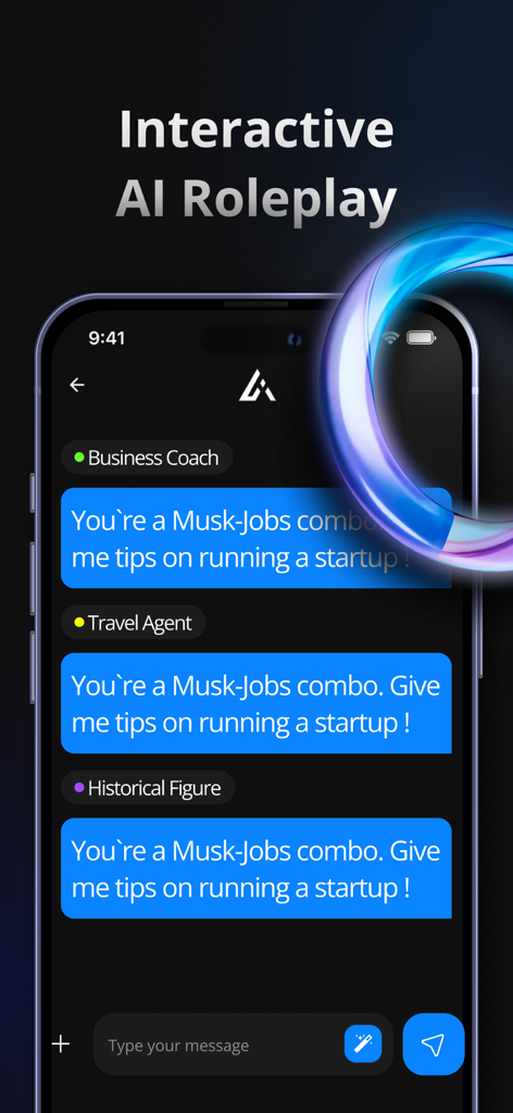 AI Chat on - My Assistant Pro - Interactive AI roleplay chat with business coach and travel agent personas
