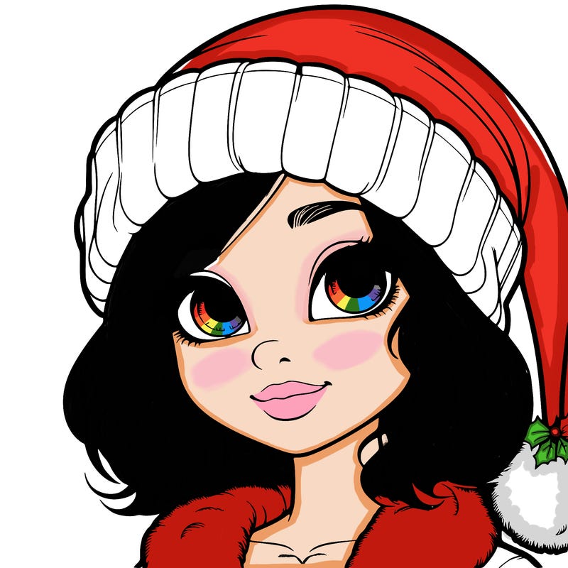 realistic christmas girl