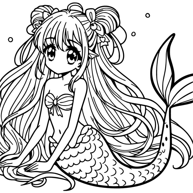 anime mermaid