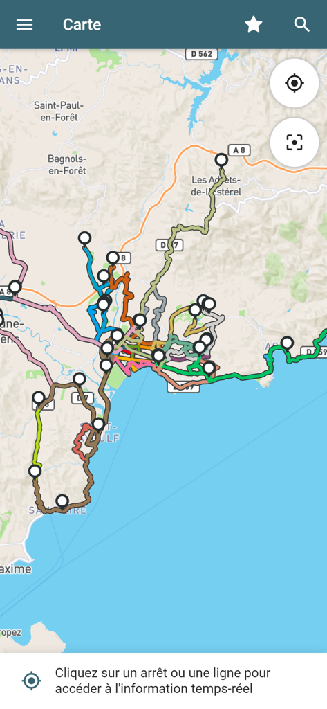 Le Bus | Real-time bus tracking for Estérel Côte d'Azur