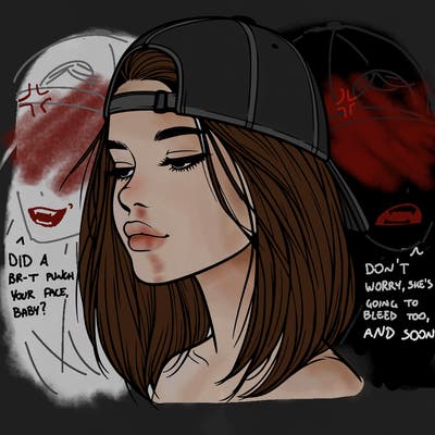 realistic  girl with a backwards hat