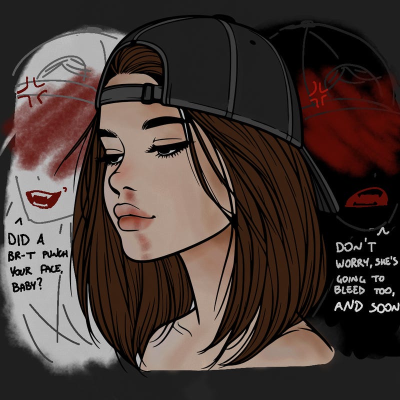 realistic  girl with a backwards hat