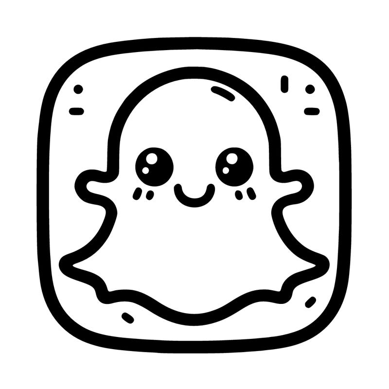 plain snapchat logo no face