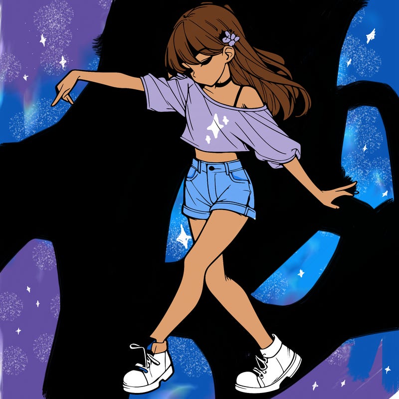 realistic girl danceing