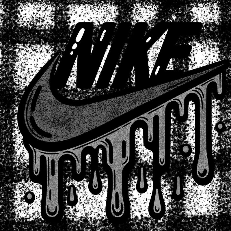 dripping nike logo