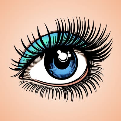 realistic eye long eylashes