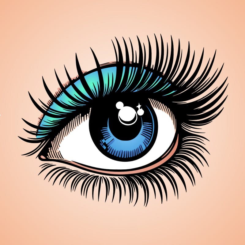 realistic eye long eylashes