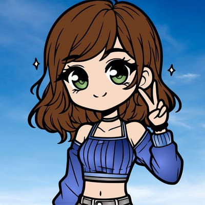 cute girl with crop top