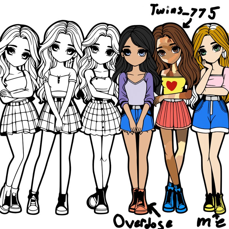 a group of girls realistic