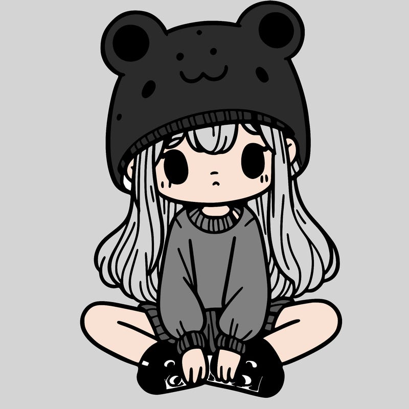 a girl wearing a frog hat and some frog socks