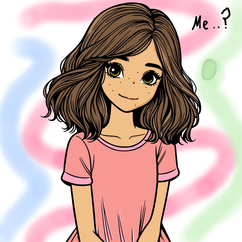 a realistic 10 year old girl that's skinny with medium hair length